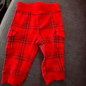 Jumping Beans Red and Gray Baby Pants